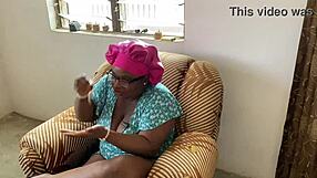 Having a chat with my mummy about satisfying her on bed