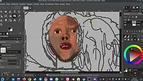 I drew a shemale with big dick in hentai style at GIMP