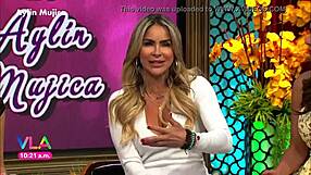 Aylin Mujica's Marked Nipples Under Mini Skirt