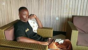 ebony sex goddess meets naija pornstar in exclusive bar fun