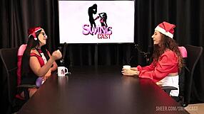 I-I love this sheer red lingerie on beautiful Tifany Rocha in our Christmas swingers group.