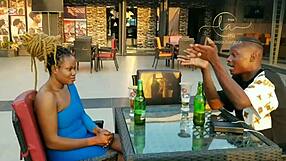 ebony sex goddess meets naija pornstar in exclusive bar fun