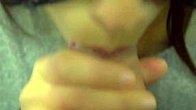 hey, check out this close-up japanese blowjob ending with cum in mouth