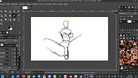 I drew a shemale with big dick in hentai style at GIMP