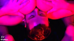 my bbw girlfriend gives amazing foot sex with her wet pussy