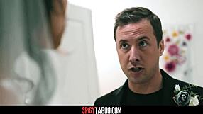 Perv stud anal fucks stepbrother's wife before wedding