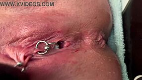 I’m just rubbing my pierced clit hard in latex gloves for fun.