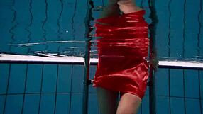 Sexy Naked Avenna Swims Nude in Pool