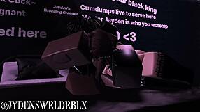 Fucking that snowbunny fan on Roblox with my big black cock