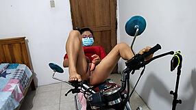 stepdaughter tries the toy i gave her so that when im not there shell use it on her pussy