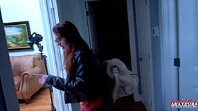 horny nerdy ginger dezi rae gets finger fucked and deepthroats hard cock