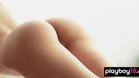 perfect brunette teen striptease session