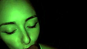 Green-eyed sister-in-law with big ass rides on all fours and gets facial cumshot