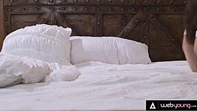 April Olsen Seduces Nerdy Petite Brunette Jane Wilde In College Uniform