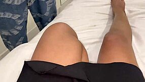Alternative blonde hostel girl shows off her big ass in a solo set