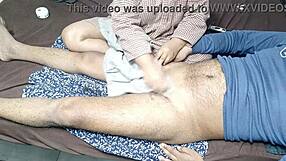 Stepmom helps trim my hair.