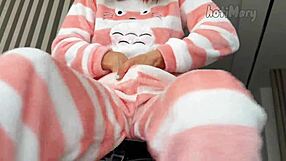 horny teen teases wet pussy to intense orgasm