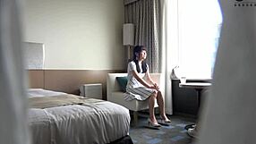 Intense creampie leakage with cute Japanese new actress