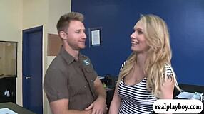 Pretty babes excitedly flash their tits and nice asses for cash in the garage