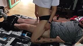 Wow, hermanastra seduces me for wild house banging!