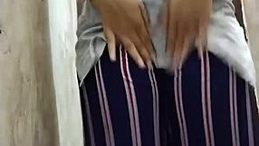 Indian Girl Riya Thakur Bathes And Makes Video For Boyfriend!