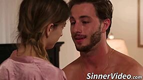 Cute Brunette Catches Stepmother and Brother