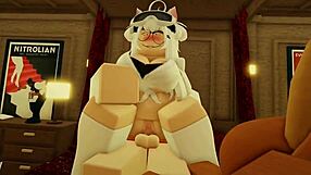 Roblox Whore Gives Boob Job and Rides Dick Hard