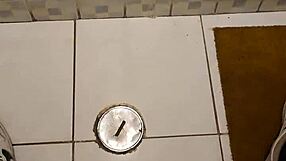 My friend's mom catches me masturbating with her thong and sucks me until I cum