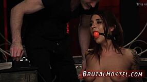 Youthful 18+ tourist felicity experiences first time anal bondage with assfucking domination