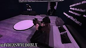 Fucking that snowbunny fan on Roblox with my big black cock