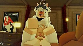 Roblox Whore Gives Boob Job and Rides Dick Hard