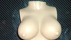 dolly asks for double penetration cum on tits