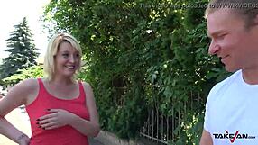 A casual sex encounter with a girl of average weight and short hair in a van