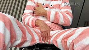 horny teen teases wet pussy to intense orgasm