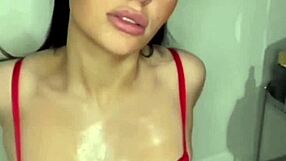 Horny british slut enjoys solo dildo play.