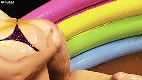 cindy behr and jasmine black lick toes and pussies in jelly pool