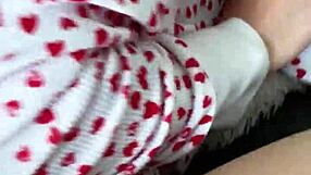 Couple enjoys morning sex with cum on petite body