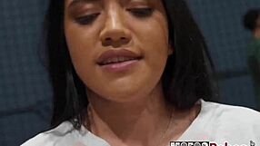 Hey, that busty brunette slut rides and sucks dick after batting cages