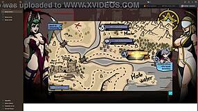 Mature woman in sexy outfit plays 3d game