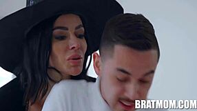 Stepmoms witchy seduction lures Juan for Halloween hookup with Venus