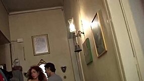 Milf in stockings sucks cock for horny husband