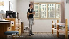Visual novel with 3D curvy girls called University of problems 114
