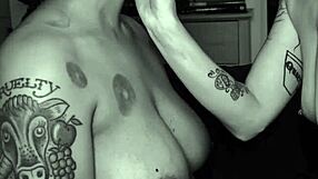 Sloppy lesbian spit play with a dom dyke and sub studs