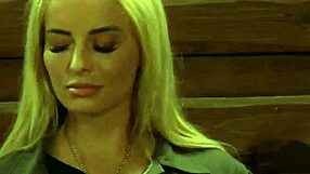 Busty Lesbian Slave Orgasms with Madame in Bondage!