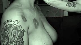 yo, dom dyke spits in sub stud's mouth during rough lesbian kissing with tattooed queer couple