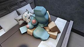 Rough cowgirl ride with hot demon's monster cock in Roblox