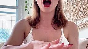 Milf guides dildo masturbation