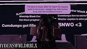 Fucking that snowbunny fan on Roblox with my big black cock