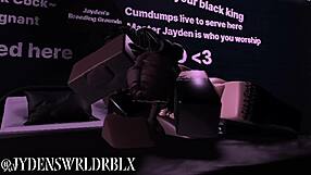 Fucking that snowbunny fan on Roblox with my big black cock