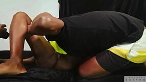 Beautiful black beauty getting fucked on campus